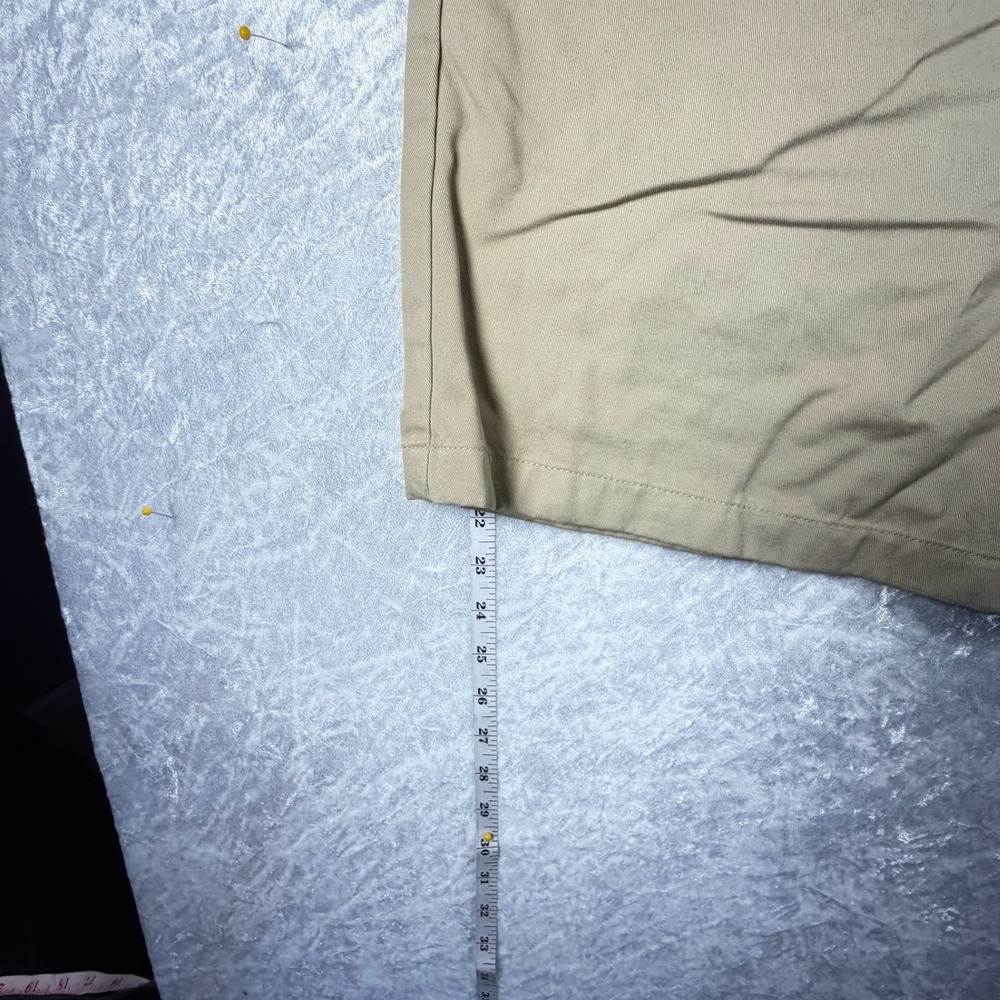 Lands' End Chino Shorts Mens 42 Tan Good Traditional Fit Cotton Twill Flat Front - Picture 4 of 5